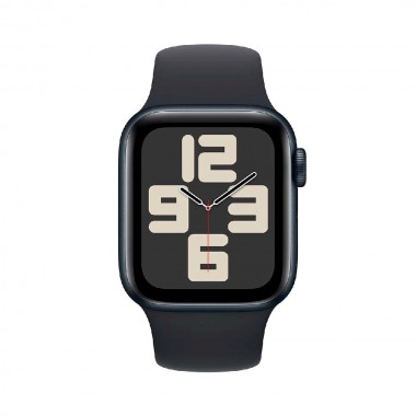 New Apple Watch SE 2 2023 GPS 40mm Midnight Aluminum Case w. Midnight Sport Band S/M (MR9X3)