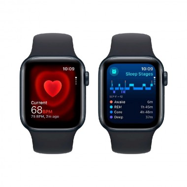 New Apple Watch SE 2 2023 GPS 40mm Midnight Aluminum Case w. Midnight Sport Band S/M (MR9X3)