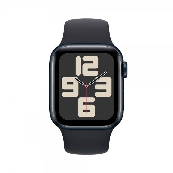 New Apple Watch SE 2 2023 GPS 44mm Midnight Aluminum Case w. Midnight Sport Band S/M (MRE73)