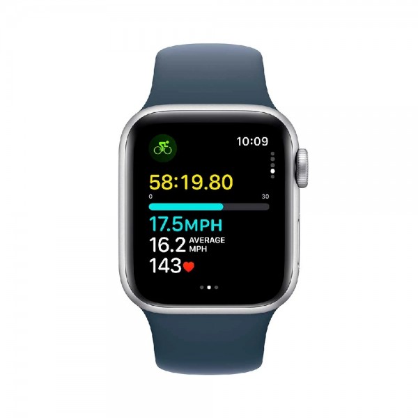 Новий Apple Watch SE 3 GPS 40mm Silver Aluminum Case w. Storm Blue Sport Band S/M (MRE13)