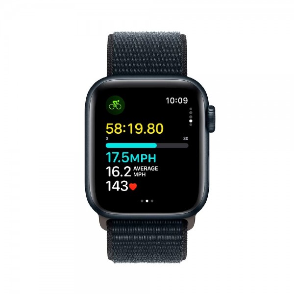 New Apple Watch SE 3 GPS 40mm Midnight Aluminum Case w. Midnight Sp/Loop (MRE03)