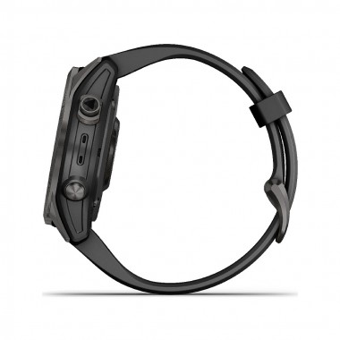 Garmin Fenix 7S Sapphire Solar Carbon Gray DLC Titanium with Black Band (010-02539-24)