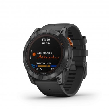 Garmin Fenix 7S Solar Slate Gray with Black Band (010-02539-13)
