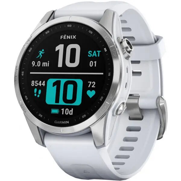 Garmin Fenix 7S Silver with Whitestone Band (010-02539-02)