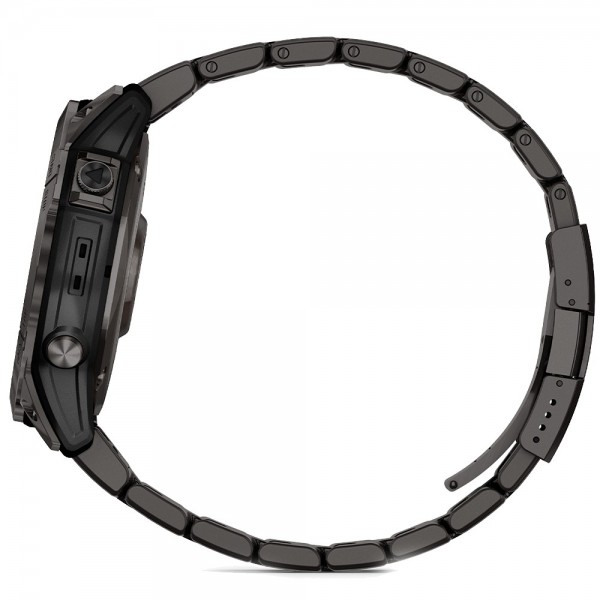 Garmin Fenix 7X Sapphire Solar Carbon Grey DLC Titanium with Carbon Grey DLC Vented Titanium Band (010-02541-27)