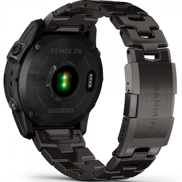 Garmin Fenix 7X Sapphire Solar Carbon Grey DLC Titanium with Carbon Grey DLC Vented Titanium Band (010-02541-27)