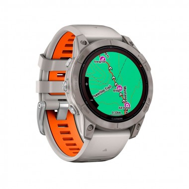 Garmin Fenix 7 Pro Sapphire Solar Titanium with Fog Gray/Ember Orange Band (010-02777-20/21)