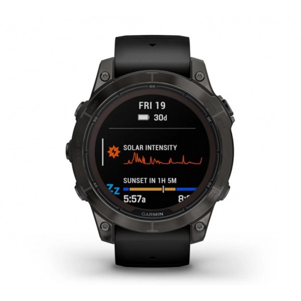 Garmin Fenix 7 Pro Sapphire Solar Carbon Gray DLC Titanium with Black Band (010-02777-10/11)