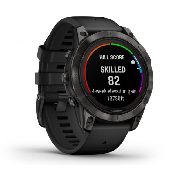 Garmin Fenix 7 Pro Sapphire Solar Carbon Gray DLC Titanium with Black Band (010-02777-10/11)