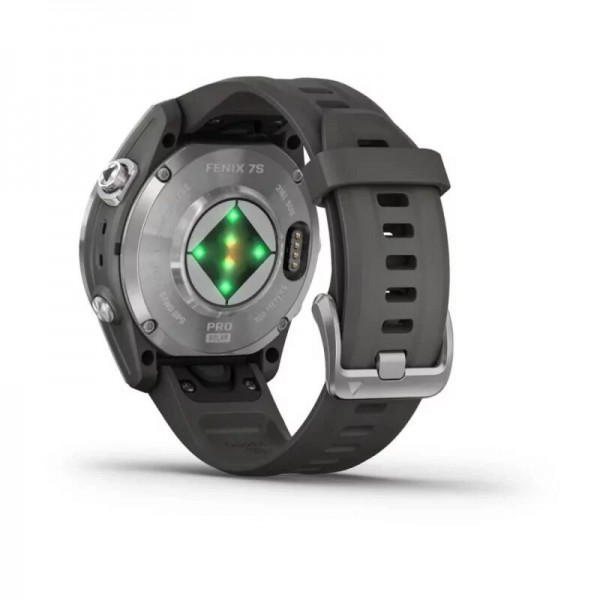 Garmin Fenix 7S Pro Solar Silver with Graphite Band (010-02776-00/01)