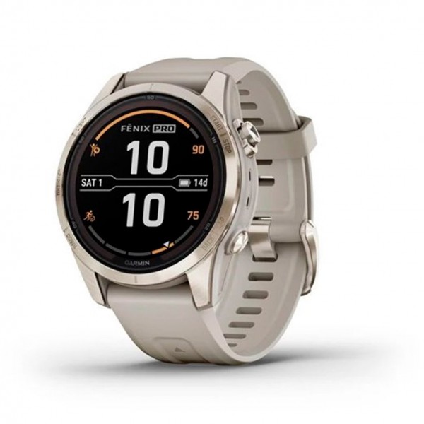 Garmin Fenix 7S Pro Sapphire Solar Soft Gold with Light Sand Band (010-02776-14/15)