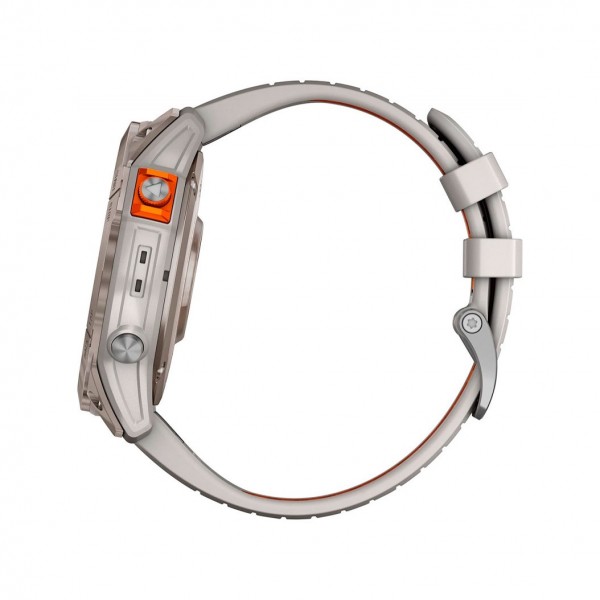 Garmin Fenix 7X Pro Sapphire Solar Titanium з Fog Gray/Ember Orange Band (010-02778-14/15)