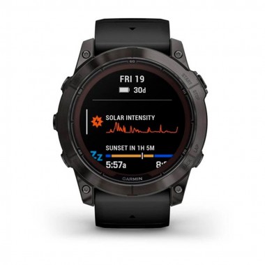 Garmin Fenix 7X Pro Sapphire Solar Carbon Gray DLC Titanium with Black Band (010-02778-10/11)