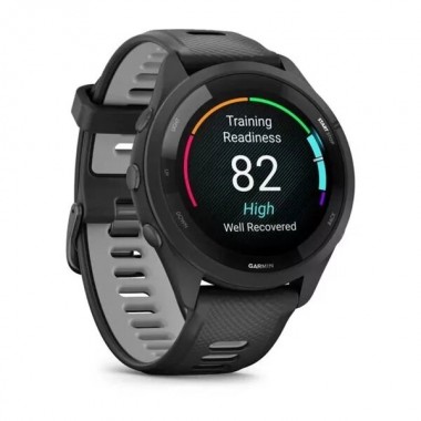 Garmin Forerunner 265 Black Bezel і Case з Black/Powder Gray Silicone Band (010-02810-00/10)