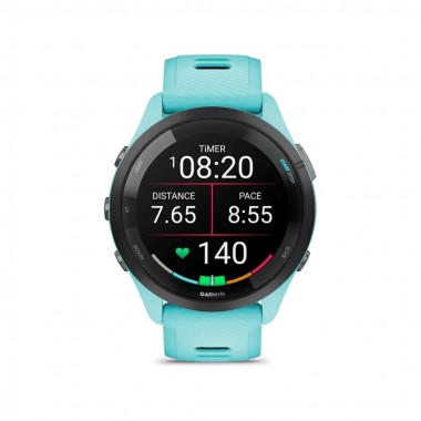 Garmin Forerunner 265 Black Bezel з Aqua Case and Aqua/Black Silicone Band (010-02810-02/12)