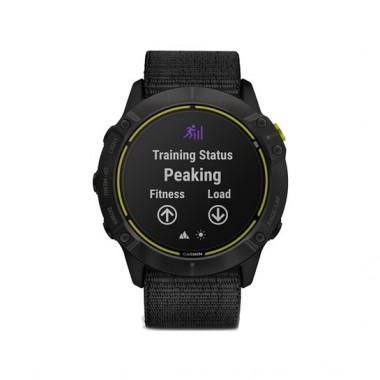 Garmin Enduro Carbon Gray DLC Titanium with Black UltraFit Nylon Strap (010-02408-01)