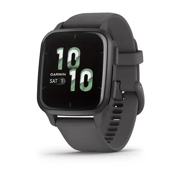 Garmin Venu Sq 2 Slate Aluminum Bezel with Shadow Gray Case and Silicone Band (010-02701-00/10)