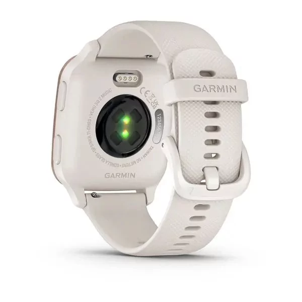 Garmin Venu Sq 2 Music Edition Peach Gold Aluminum Bezel with Ivory Case and Silicone Band (010-02700-01/11)