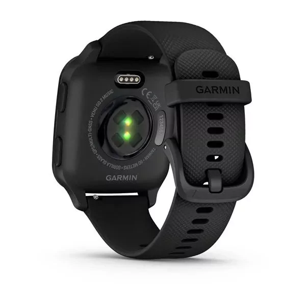 Garmin Venu Sq 2 Music Edition Slate Aluminum Bezel with Black Case and Silicone Band (010-02700-00/10)