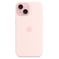 Чехол Silicone case for iPhone 15 with MagSafe Light Pink