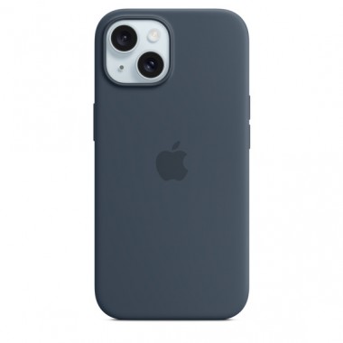 Чохол Silicone case для iPhone 15 with MagSafe Storm Blue