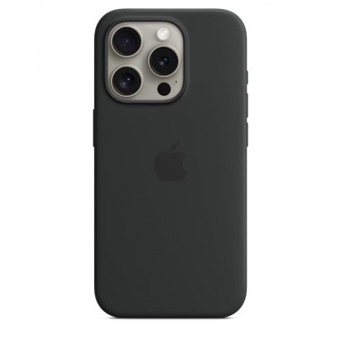 Чохол Silicone case для iPhone 15 Pro with MagSafe Black