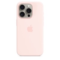Чехол Silicone case for iPhone 15 Pro Max with MagSafe Light Pink