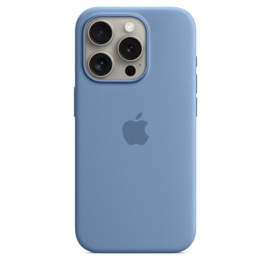 Чохол Silicone case для iPhone 15 Pro Max with MagSafe Winter Blue
