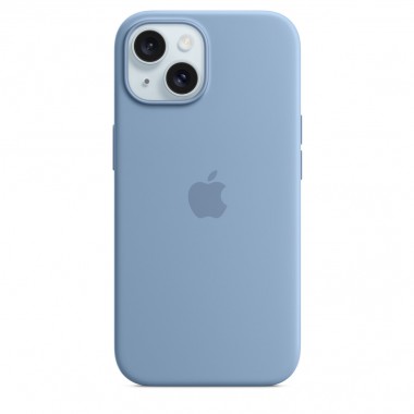 Чохол Silicone case для iPhone 15 with MagSafe Winter Blue