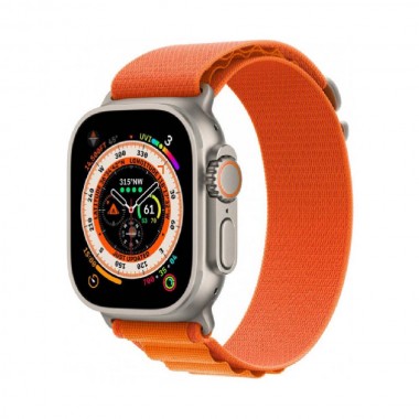 Б/У Apple Watch Ultra GPS + Cellular 49mm Titanium Case with Orange Alpine Loop - Medium