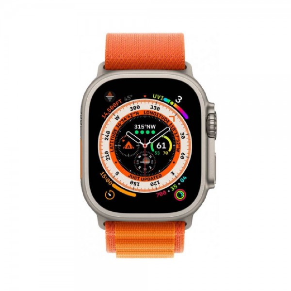 Б/У Apple Watch Ultra GPS + Cellular 49mm Titanium Case with Orange Alpine Loop - Medium
