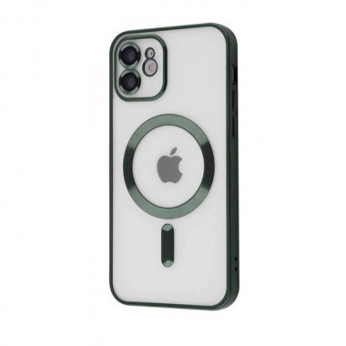 Чехол Metal Matte Case with MagSafe iPhone 12 (dark green)