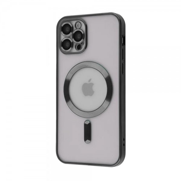 Чохол Metal Matte Case with MagSafe iPhone 12 Pro (black)