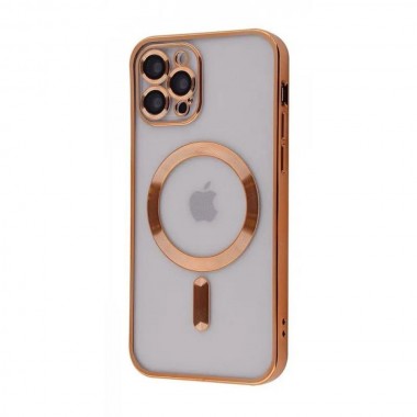 Чехол Metal Matte Case with MagSafe iPhone 12 (gold)