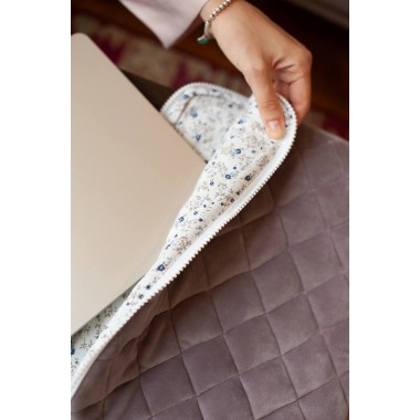 Чехол MyCream 13 дюймов серо-лавандовый с цветами