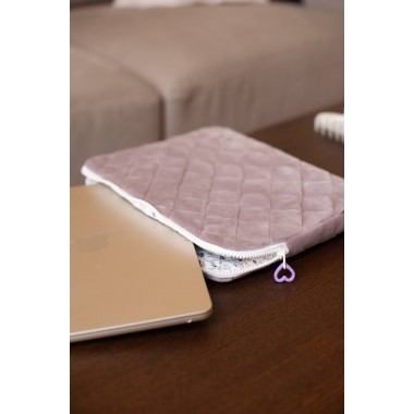 Чехол MyCream 13 дюймов серо-лавандовый с цветами