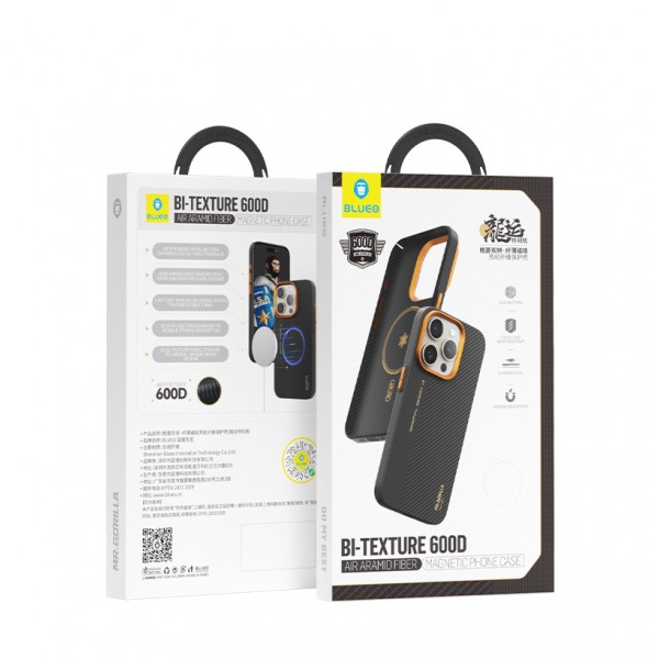 Чохол Blueo Air BiTexture Slim Aramid Fiber Case 600D з MagSafe для iPhone 15 Pro