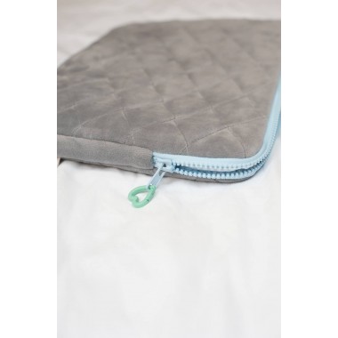 Чехол MyCream 13 дюймов серый с клеткой