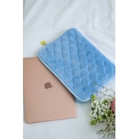 Чехол MyCream 13-14 дюймов голубой с желтой клеткой