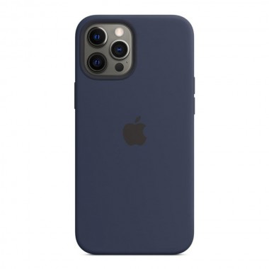 Чохол Apple Silicone Case Full for iPhone 12/12 Pro Midnight Blue