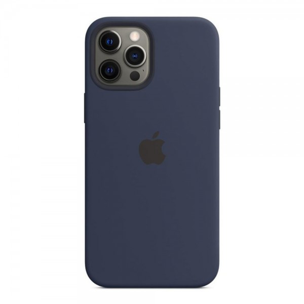 Чохол Apple Silicone Case Full for iPhone 12/12 Pro Midnight Blue