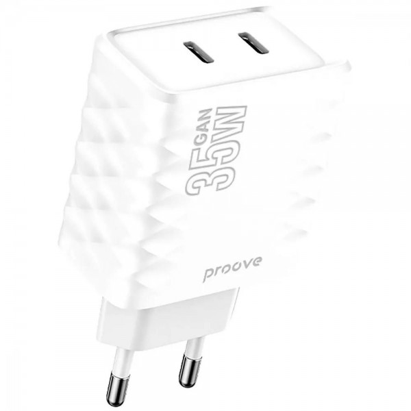 СЗУ Proove Speed Surge Gan 35W (Type-C+Type-C) white