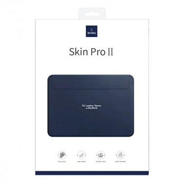 Чохол WIWU Skin Pro 2 Leather Sleeve для MacBook 13,6" blue