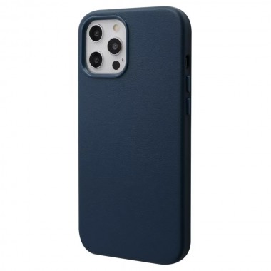 Чохол WAVE Premium Leather Edition Case with Magnetic Ring iPhone 12 Pro Max Baltic Blue