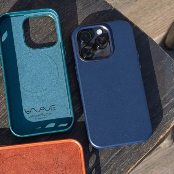 Чохол WAVE Premium Leather Edition Case with Magnetic Ring iPhone 12 Pro Max Baltic Blue