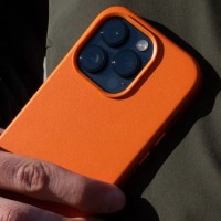 Чехол WAVE Premium Leather Edition Case with Magnetic Ring iPhone 13 Pro Orange