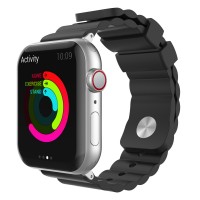 Ремешок AhaStyle Premium Rugged Silicone Band for Apple Watch 42/44/45 mm Black