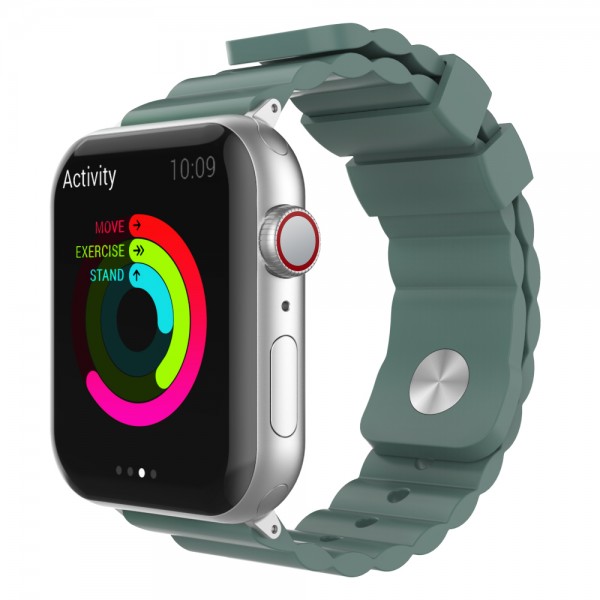 Ремінець AhaStyle Premium Rugged Silicone Band для Apple Watch 42/44/45 mm Green