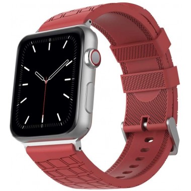 Ремешок AhaStyle Premium Tire Texture Silicone Bands for Apple Watch 38/40/41 mm Dark Red