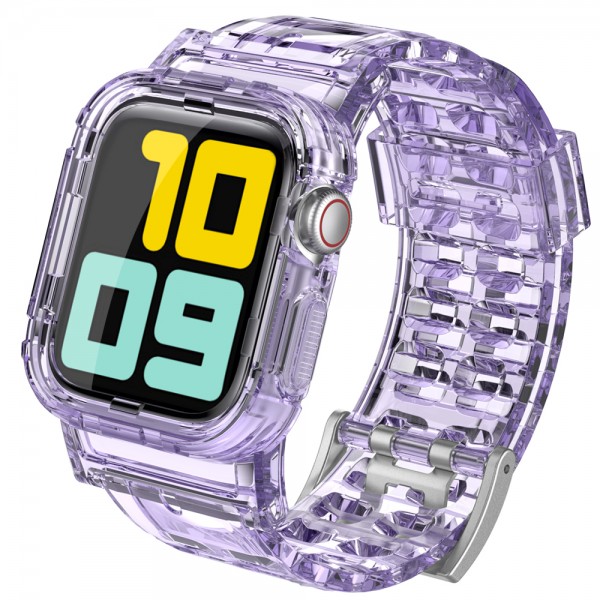 Ремінець AhaStyle Transparent TPU Band для Apple Watch 38/40/41 mm Transparent Lavender